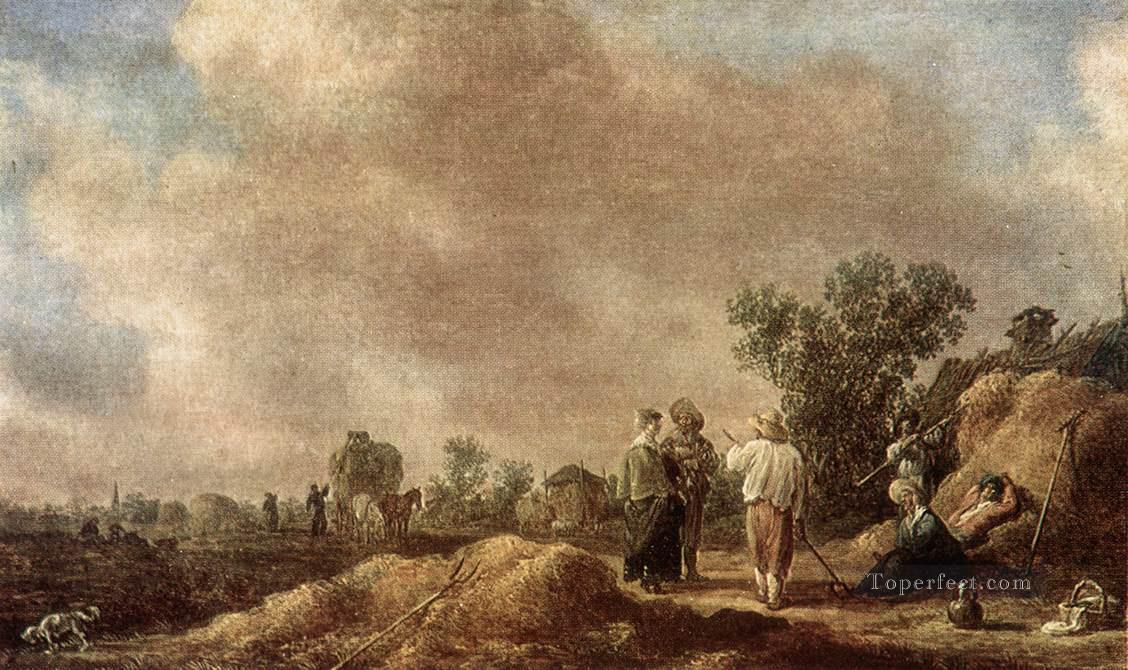 Haymaking Jan van Goyen Oil Paintings